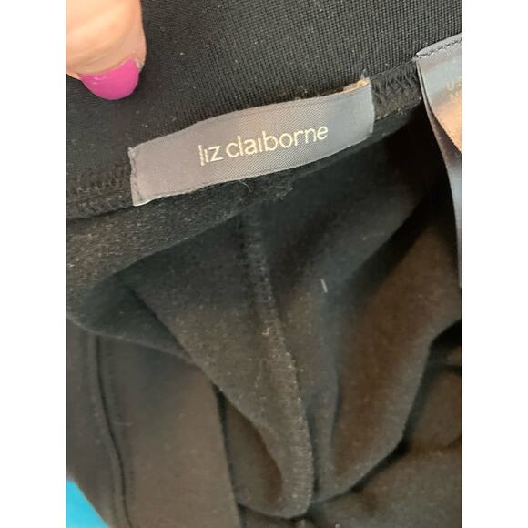 Liz Claiborne black pull on sweat pants size large - Picture 3 of 8